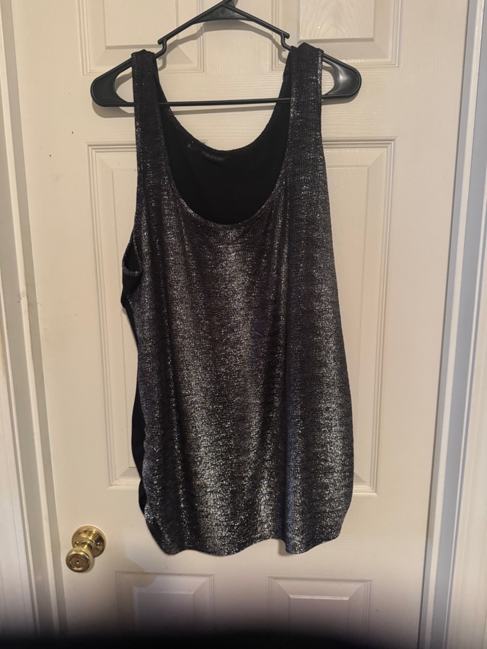 Maurices Black and Silver Shimmer Tank - Women